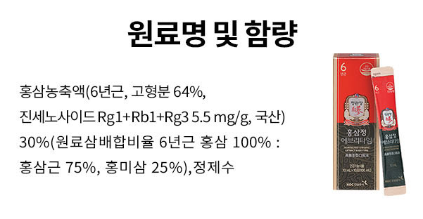 정관장 홍삼정 에브리타임 성분