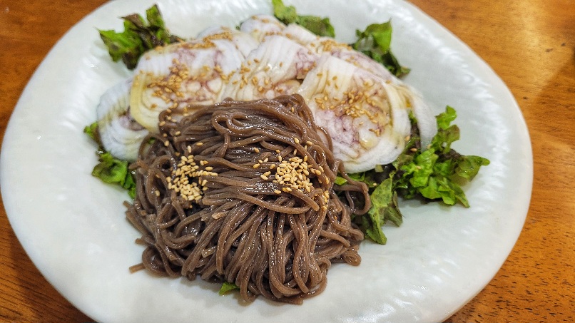 부산 광안리 혼밥 해리한치모밀쟁반