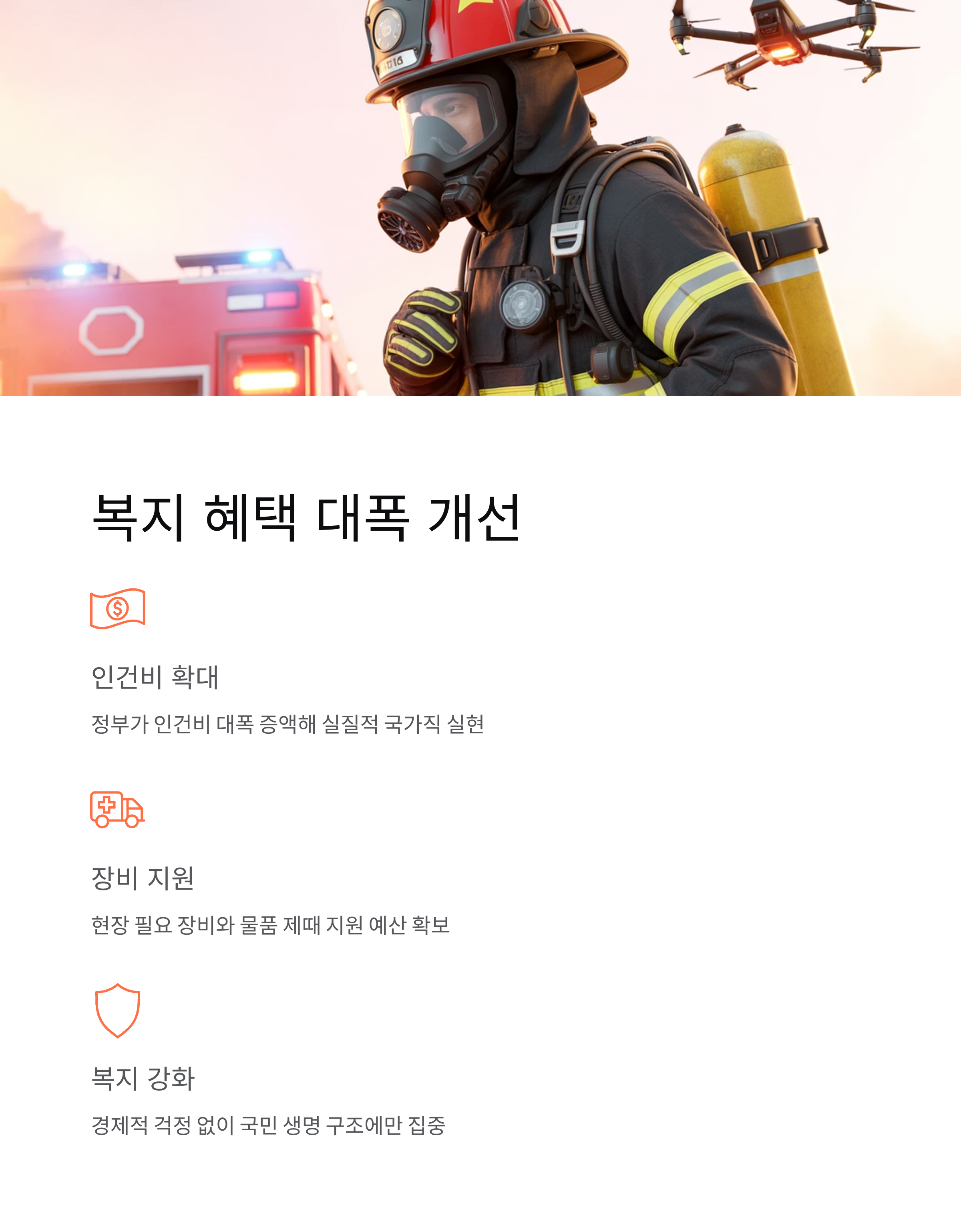 소방공무원 예우 2026년 달라진다! 처우개선부터 PTSD 지원까지