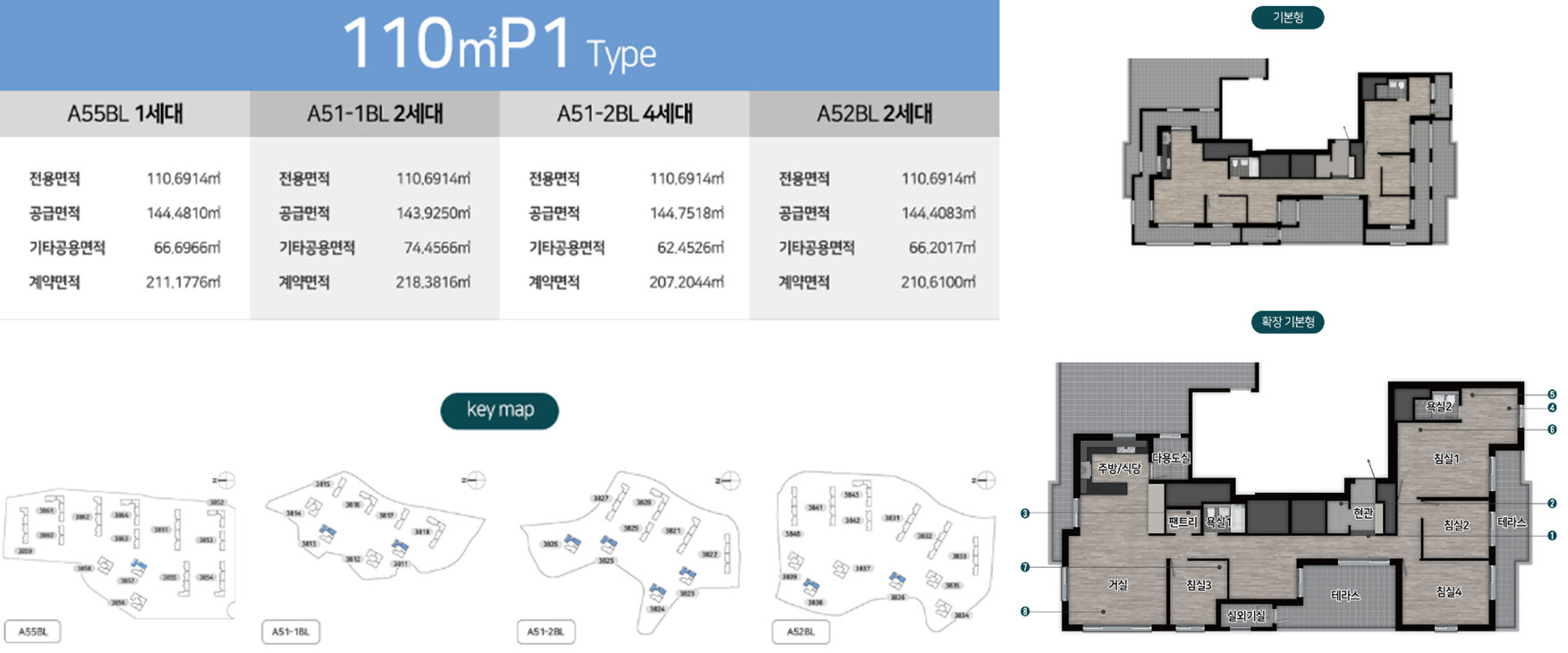 동탄-파크릭스-A55BL-110m2P1-평면도