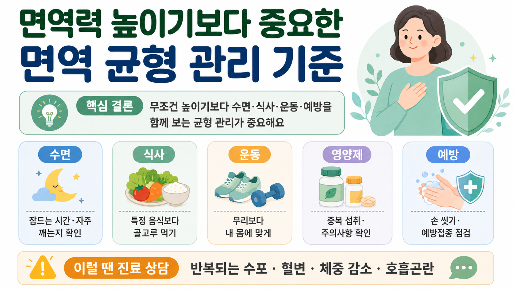 면역 리셋이 필요할 때 확인할 식사&middot;운동&middot;수면 습관