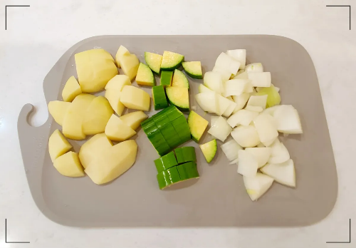 감자-애호박-양파-자르기