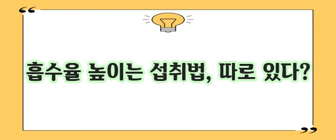 비타민C 효과적인 섭취 방법