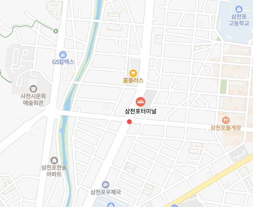 삼천포터미널 위치-지도