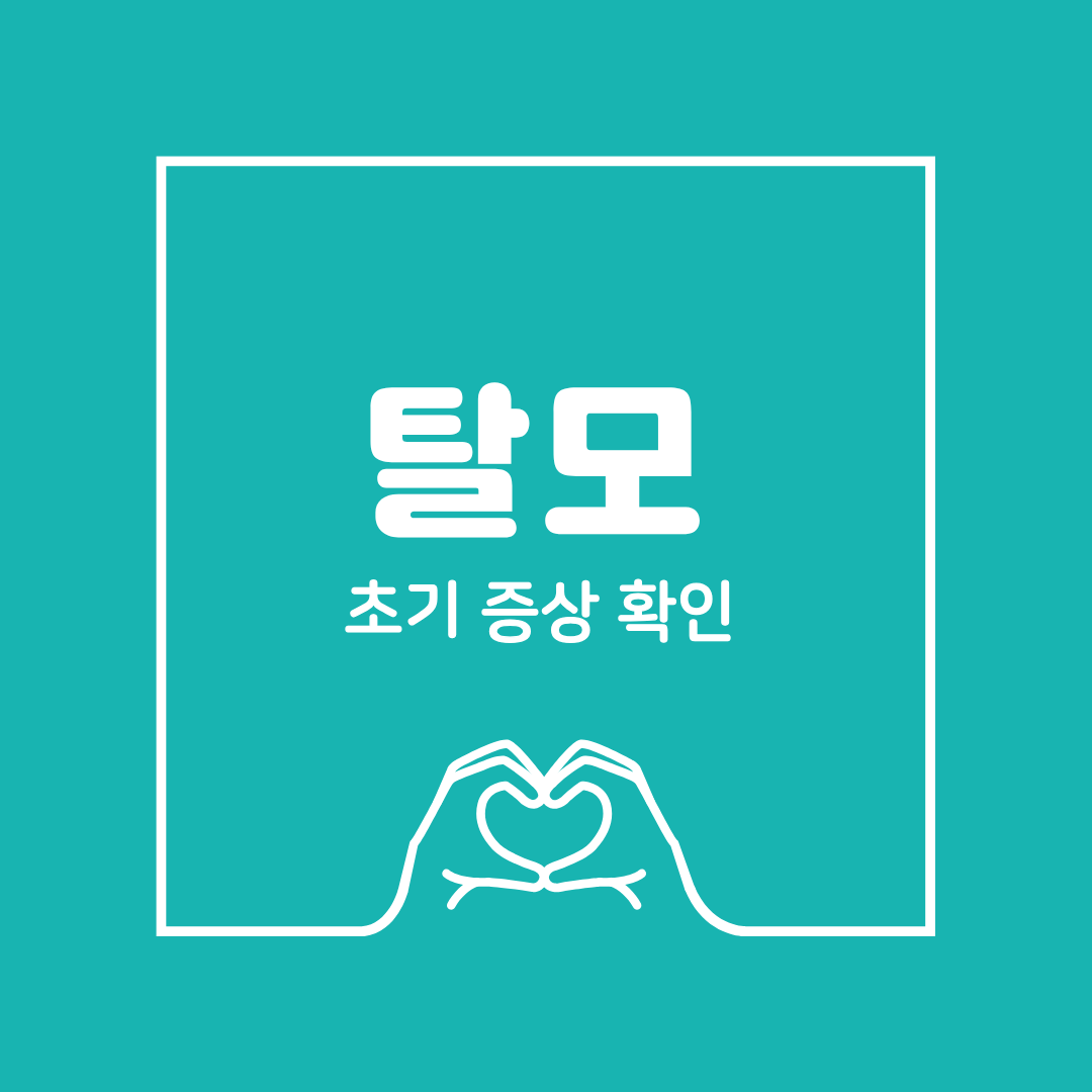 탈모 초기 증상에 대한 대처