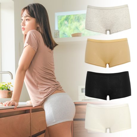 노라인피스 여성 골지 드로즈 사각팬티 네모팬티 면팬티 언더웨어