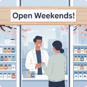 주말 문여는 약국 이미지