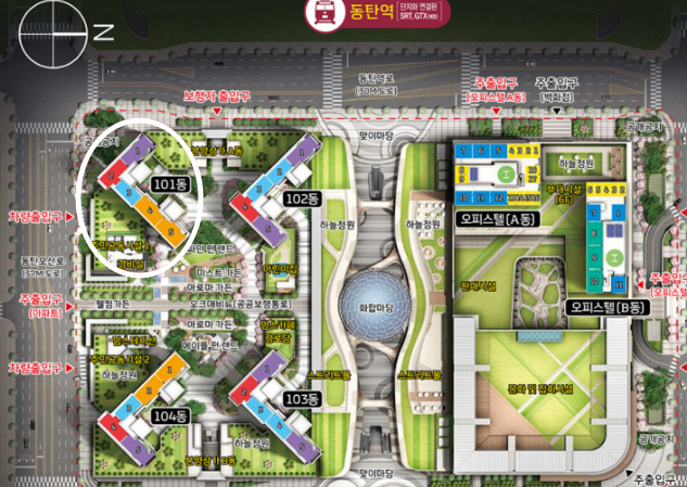 롯데캐슬배치도