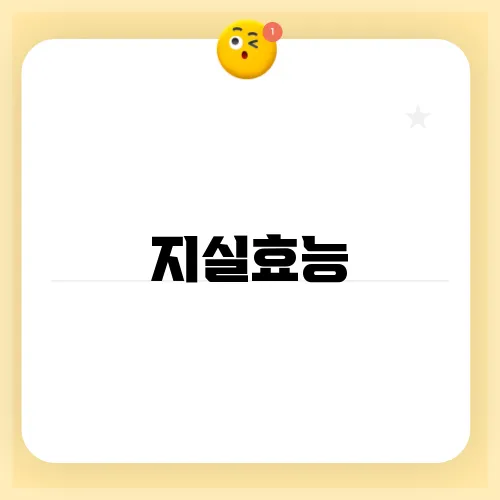 지실효능