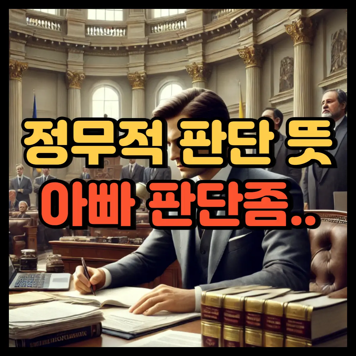 정무적 판단 뜻