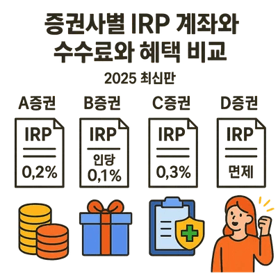 5. 증권사별 IRP 계좌 수수료와 혜택 비교 2025 최신판