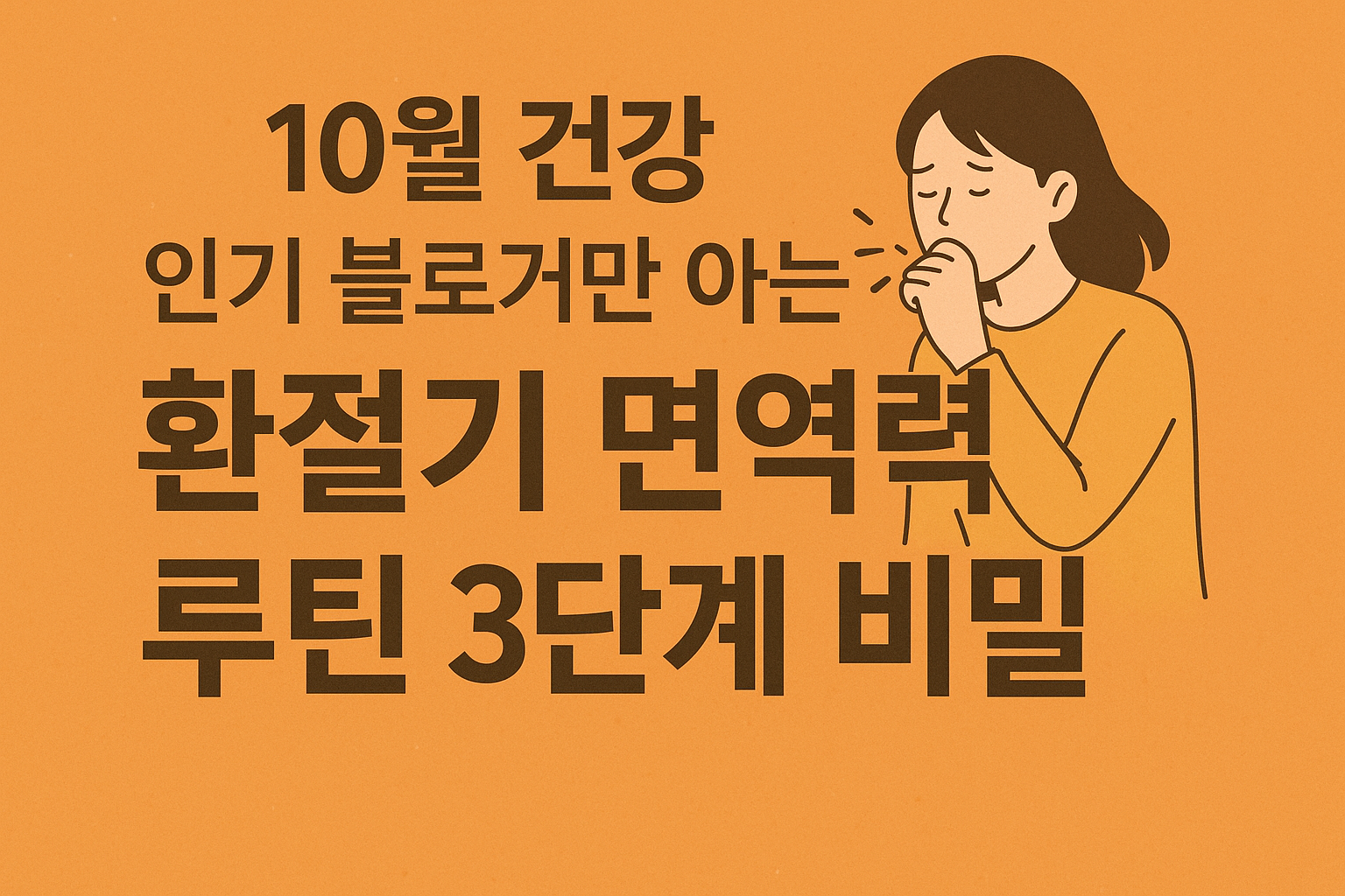 환절기 면역력 루틴 3단계 비밀