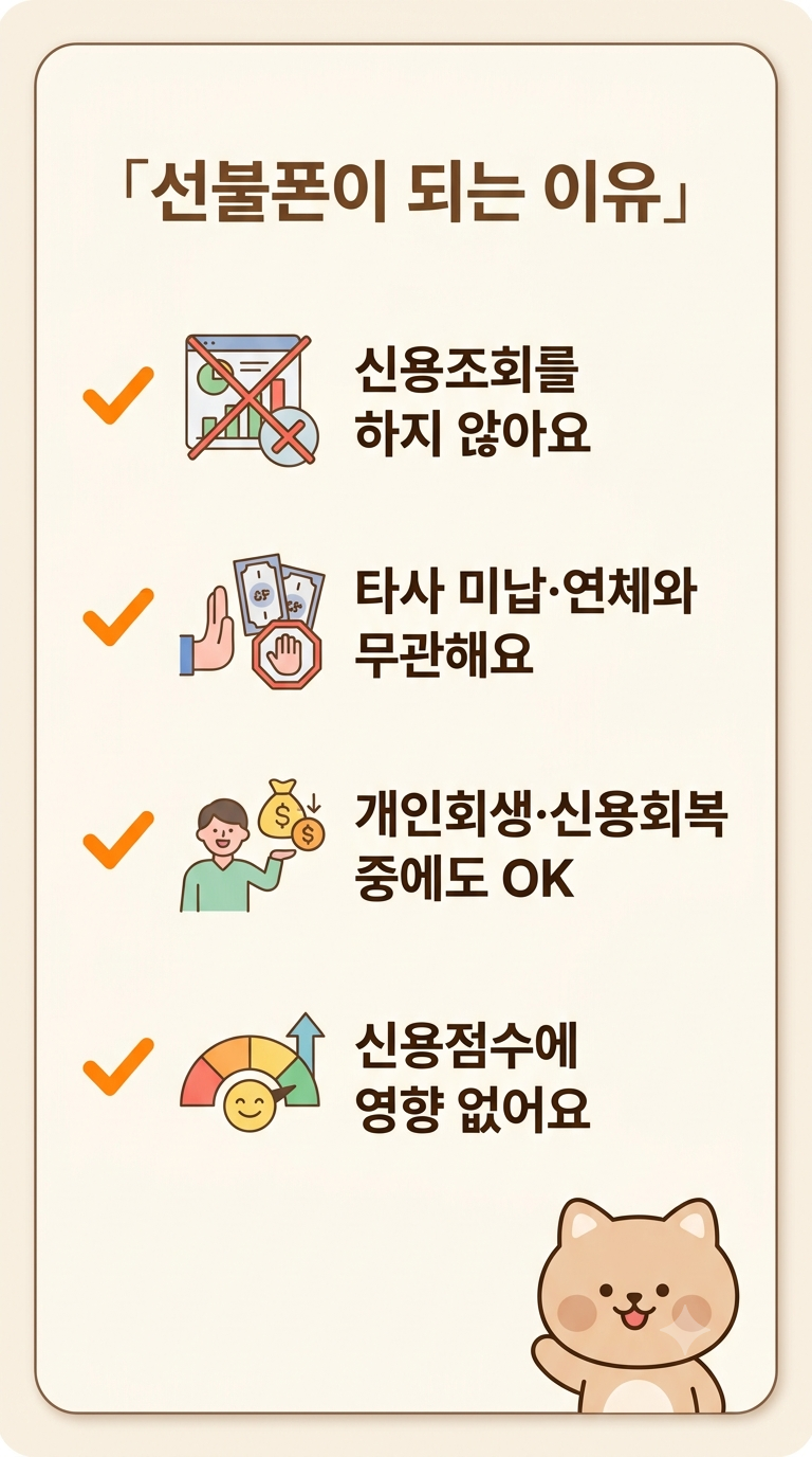 통신 연체&middot;미납이어도 선불폰은 본인 명의로 개통돼요 (개인회생 중이라도)
