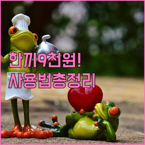 아동급식카드 한 끼 9000원 지원 ..