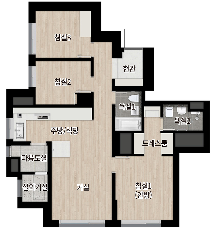 청담 르엘 평면도 59B