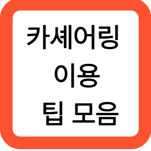 카셰어링 이용 팁 모음