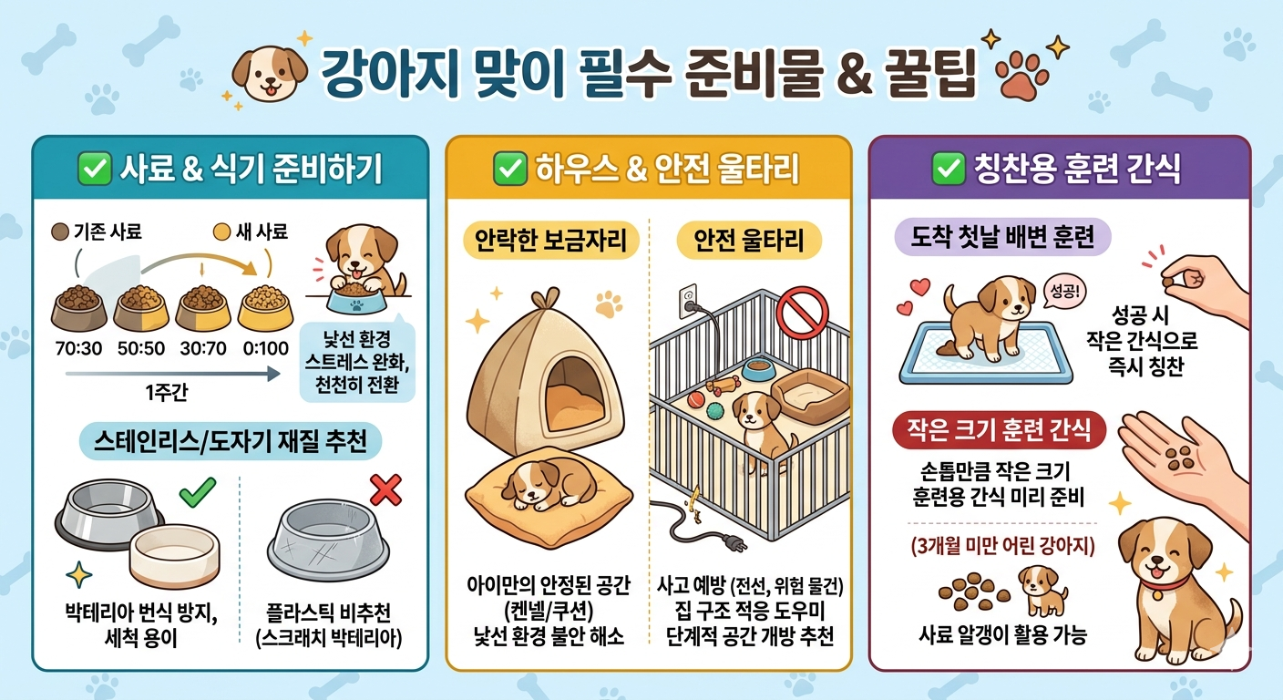 강아지 맞이 필수 준비물