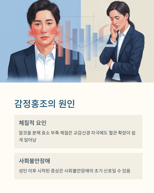감정홍조의 원인