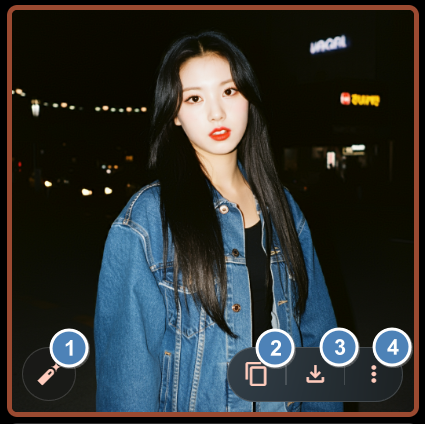 ai 생성물의 수정 복사 기능