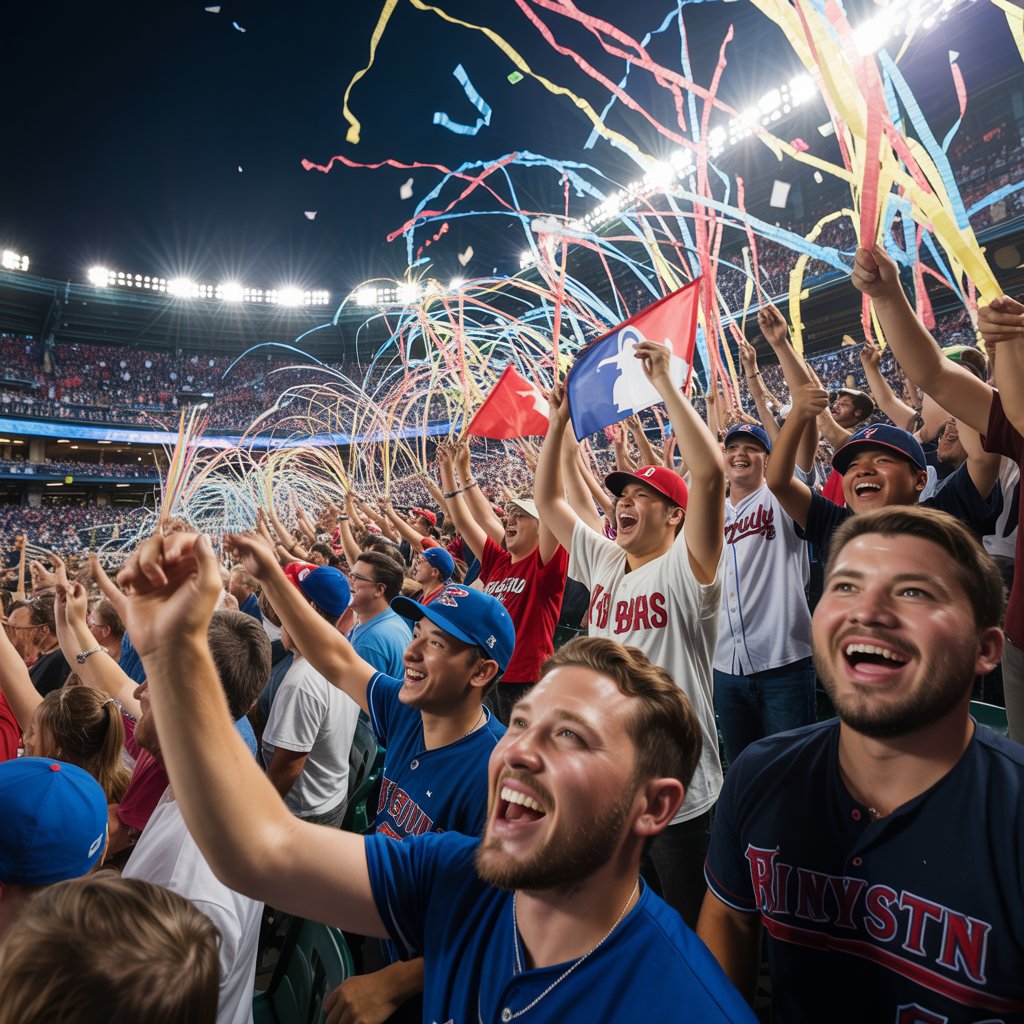 환호하는 관중들