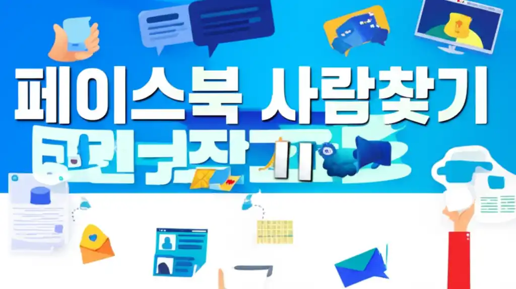 페이스북 사람찾기와 친구찾기 방법을 안내하는 이미지