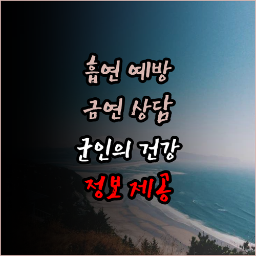 흡연 예방 교육과 금연 상담이 군인에