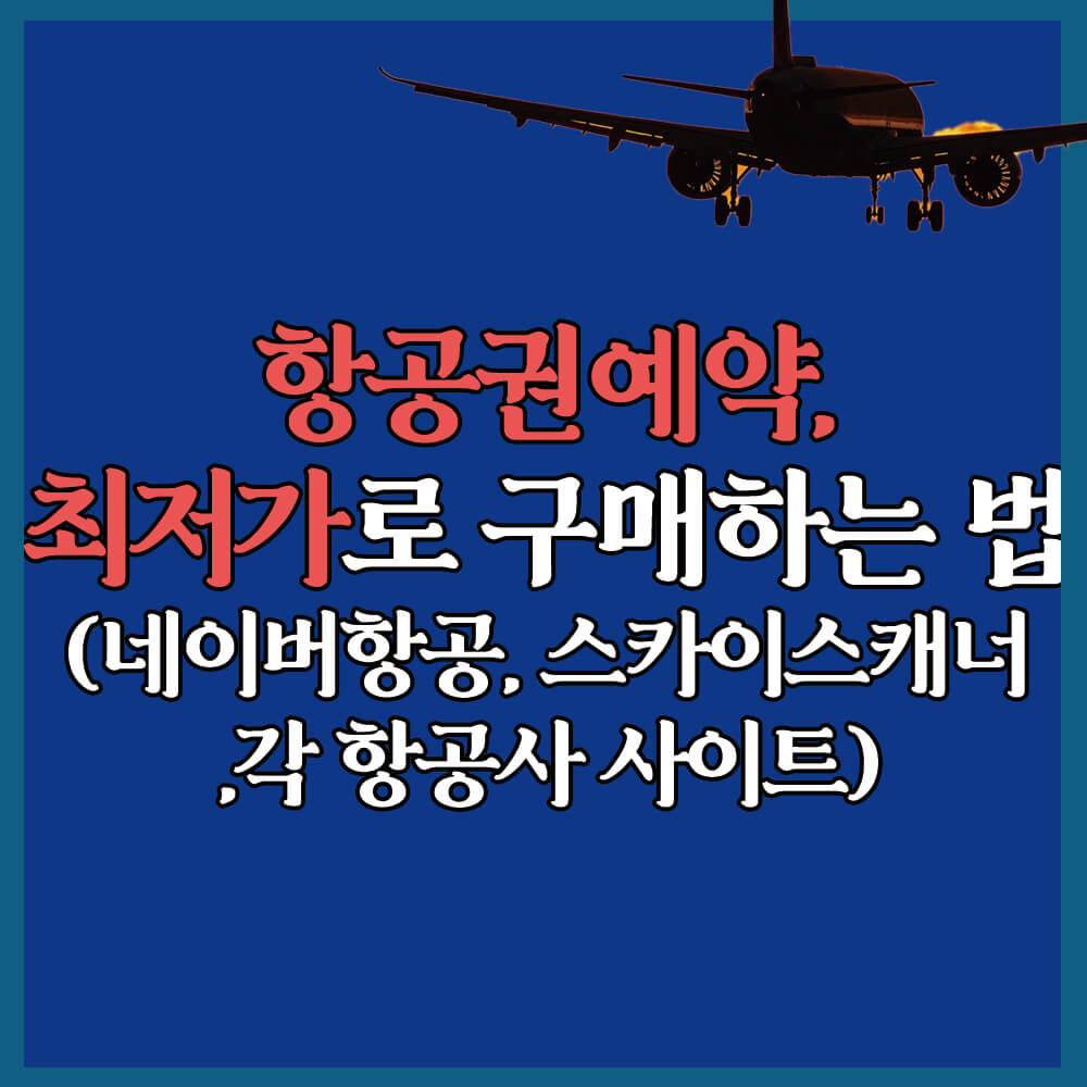 항공권예약&#44; 최저가로 구매하는 방법(네이버항공권&#44; 스카이스캐너&#44; 제주항공)