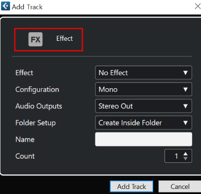 Effects 트랙, FX트랙