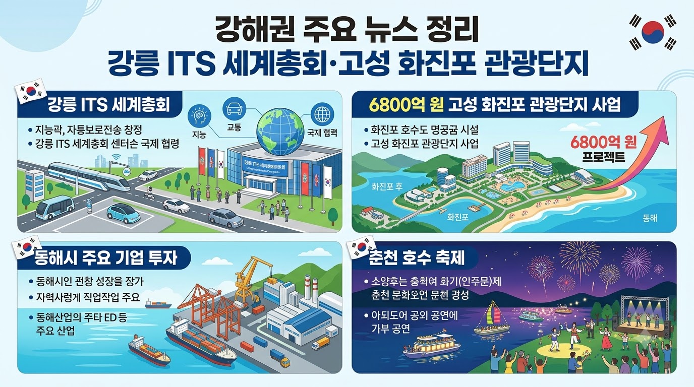 강원권 핵심 뉴스 ❘ 강릉 ITS 세계총회와 화진포 관광단지, 해외 교민 가이드