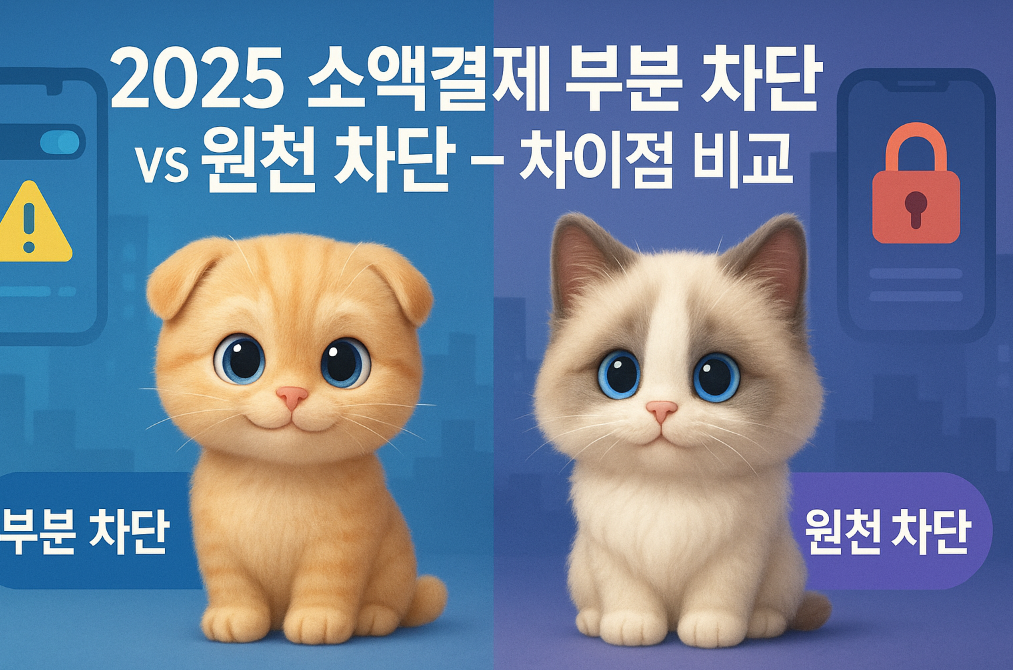 2025 소액결제 부분 차단 vs 원천 차단 – 차이점 비교