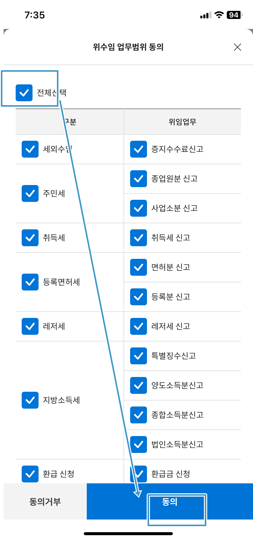 업무범위와동의