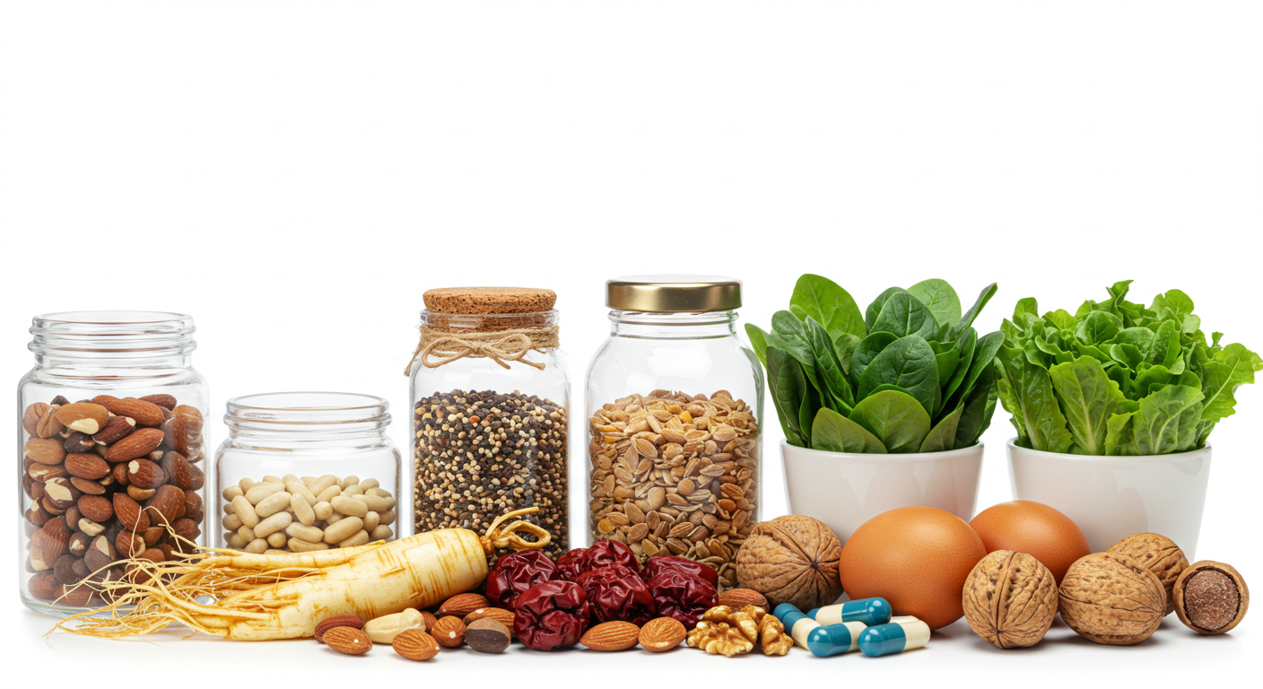 비타민b군, 홍삼, 마그네슘 사진