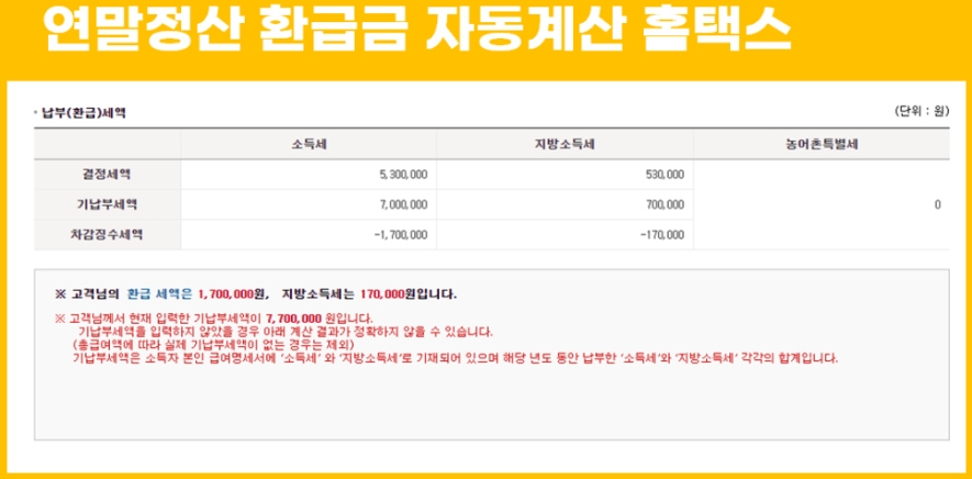 연말정산 환급금 신청