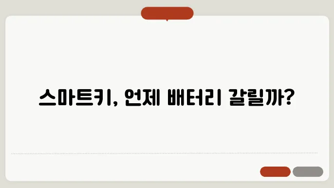 자동차 스마트키 배터리 수명