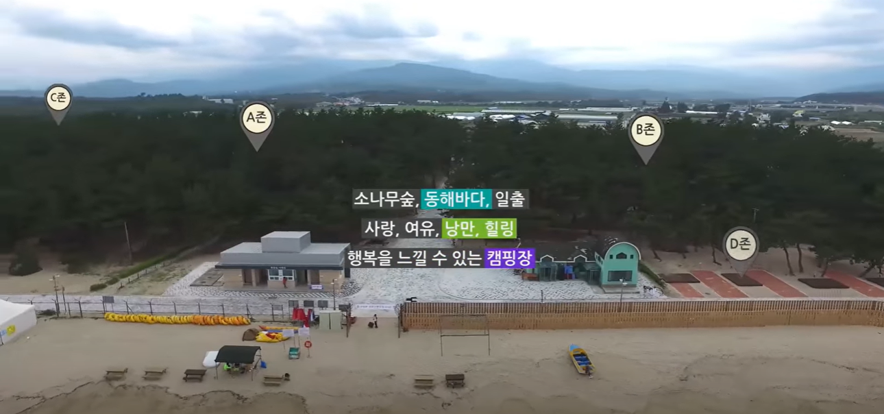 솔향기 캠핑장 시설 배치도