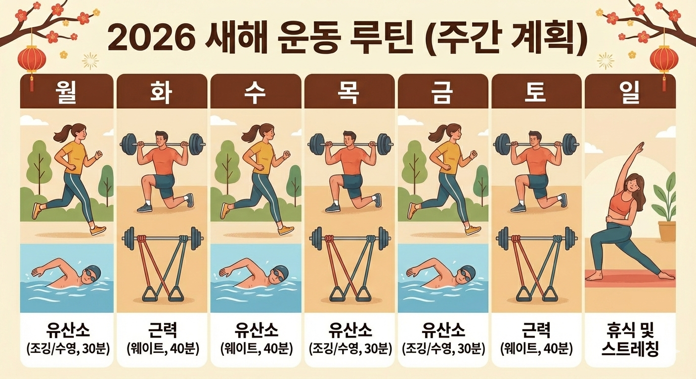 새해에 시작할 건강한 운동 루틴