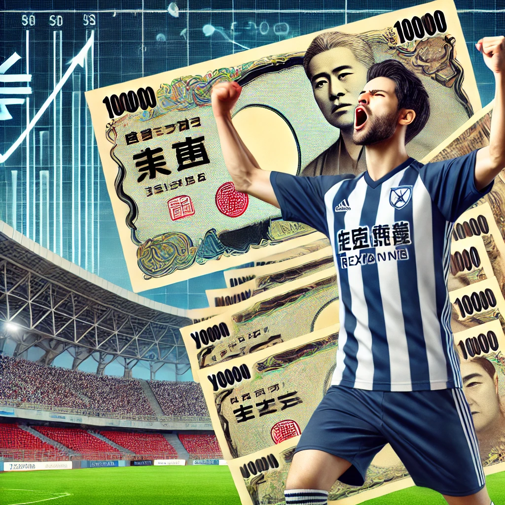 일본 프로축구와 엔화 사진