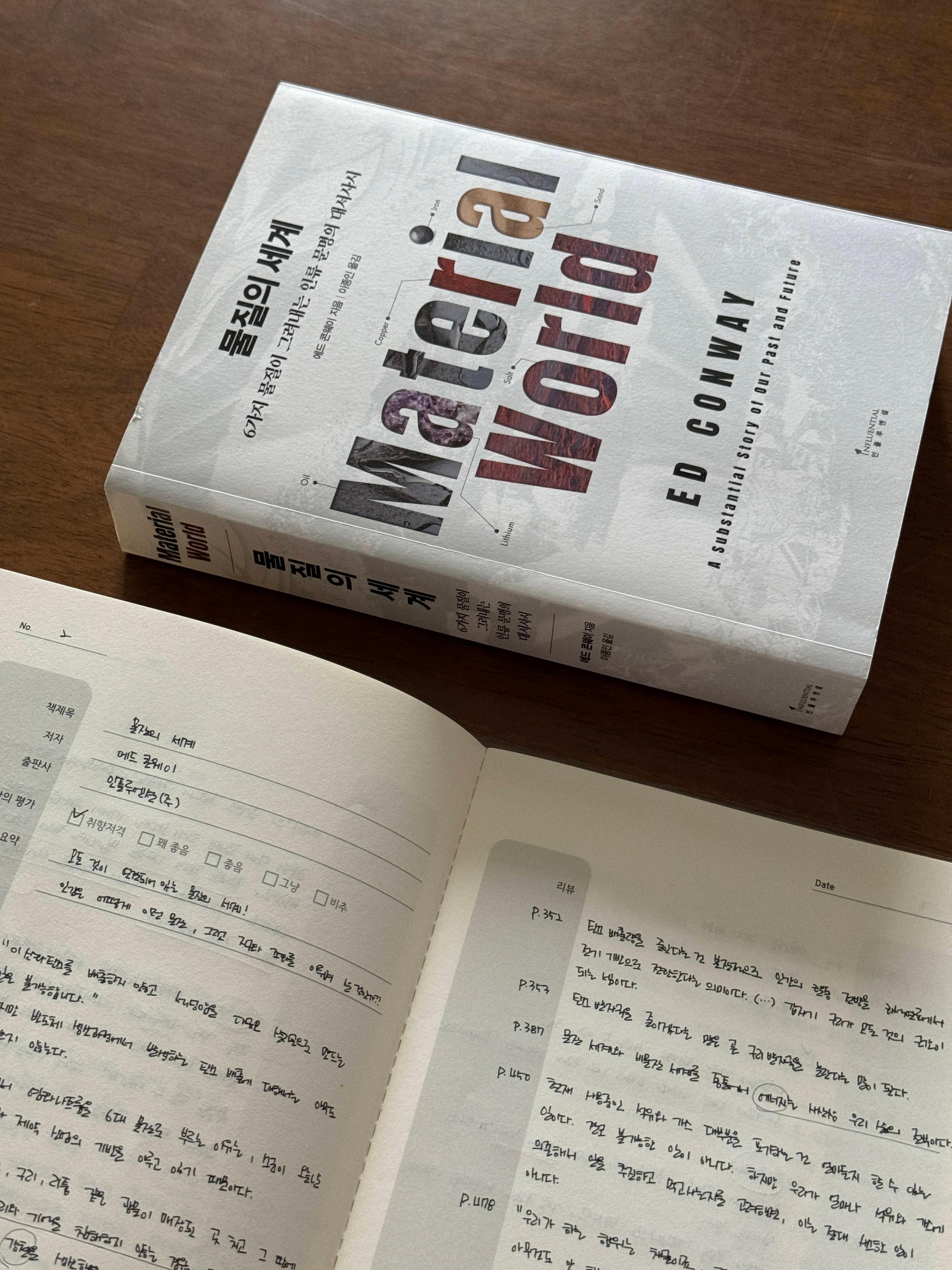 에드 콘웨이, 물질의 세계 : 인류 문명을 형성한 여섯 가지 물질에 대한 탐구