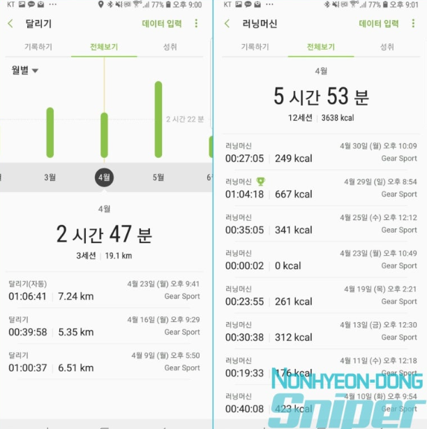 러닝, 러닝머신 인증샷