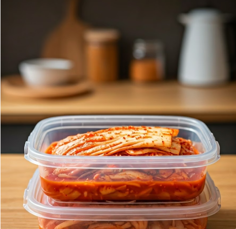 김치가 담겨있는 반찬통