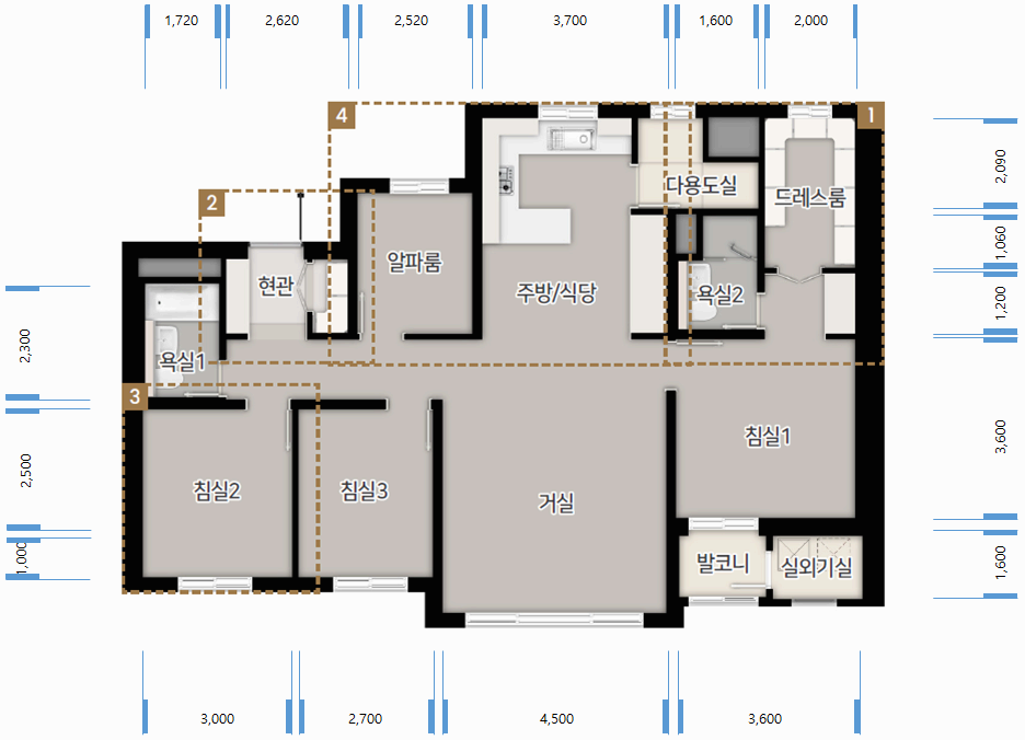 산성역 헤리스톤 평면도 84a - 2