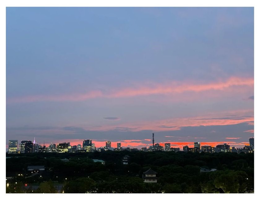 노을이 지는 이미지