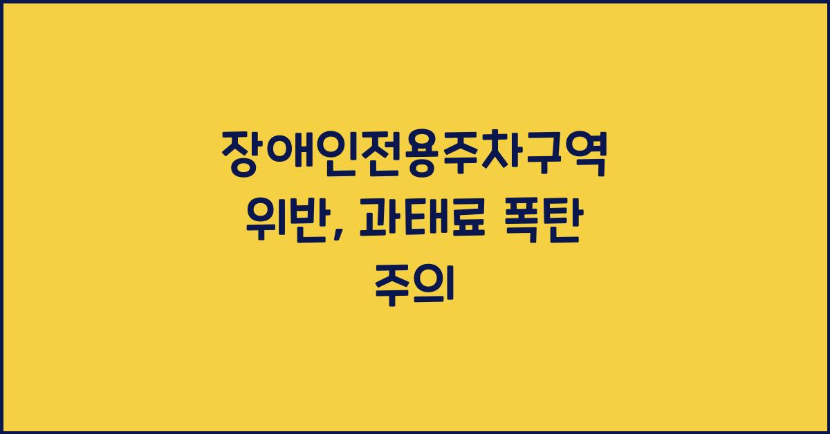 장애인전용주차구역 위반