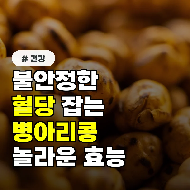 불안정한 혈당을 잡는 병아리콩의 놀라운 효능 5가지