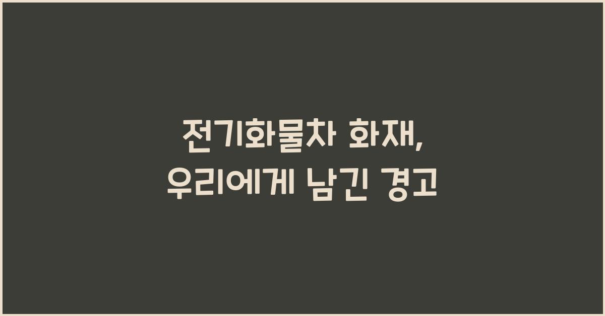 전기화물차 화재