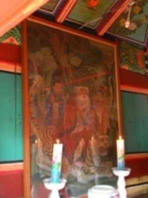 미타사 삼청각에 모셔진 무속의 독성 탱화