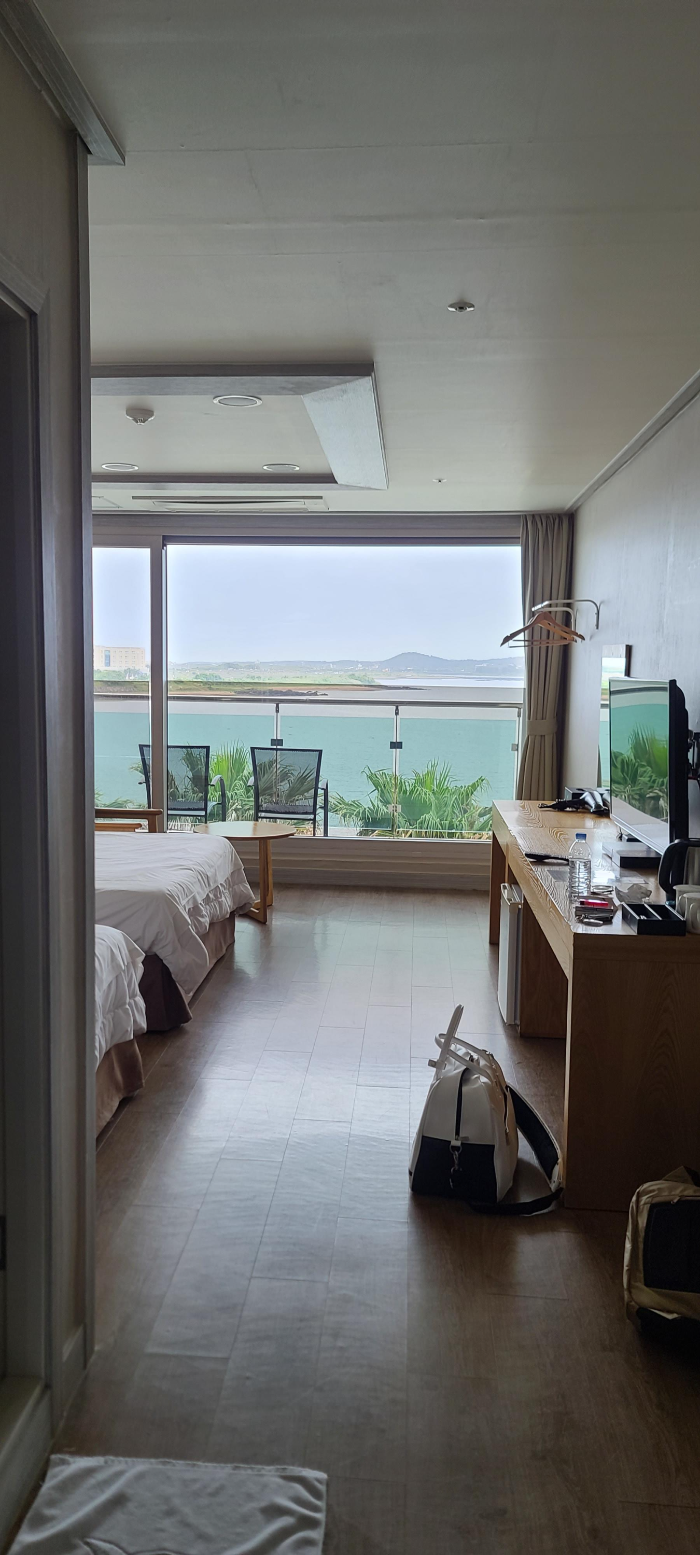 제주도 제주도숙박 아로하호텔 아담한호텔 아로하호텔입구 아로하호텔로비 4008호입실 바다뷰