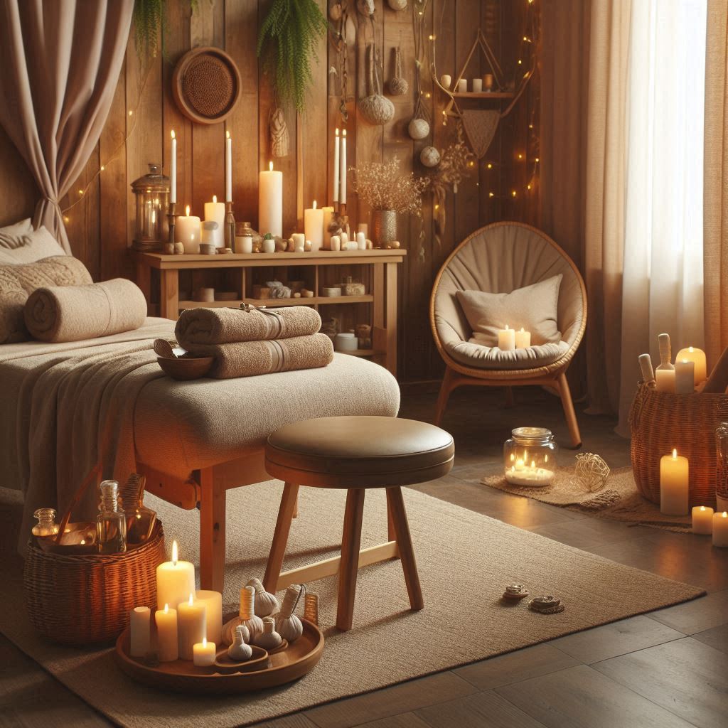 피부,체형관리 샵 배경