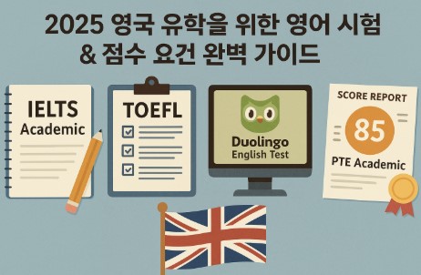 영국 유학 영어 시험 & 점수 요건 사진