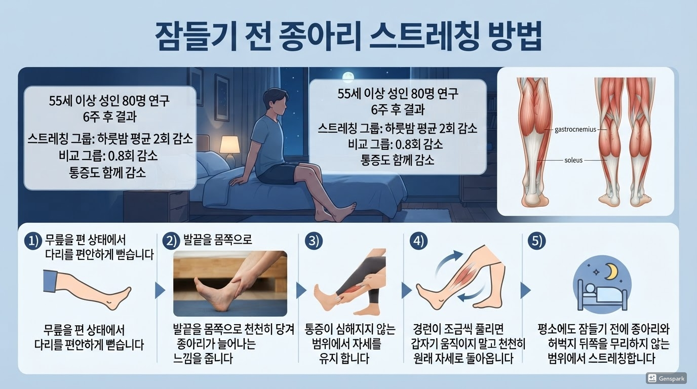 잠들기 전 종아리 스트레칭 방법
